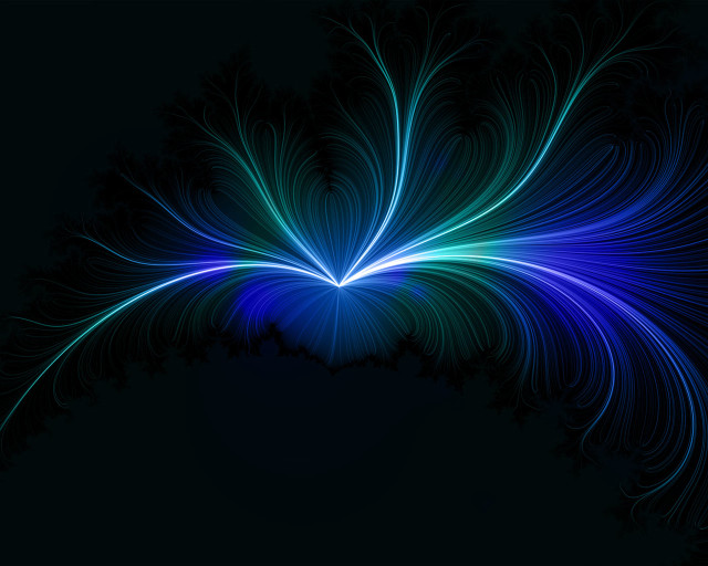 Blue green mandelbrot fractal fireworks free wallpaper - medium preview image