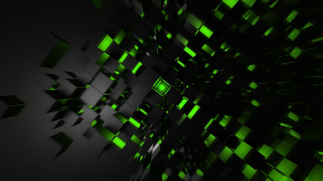 Green black abstract background squares free wallpaper - medium preview image