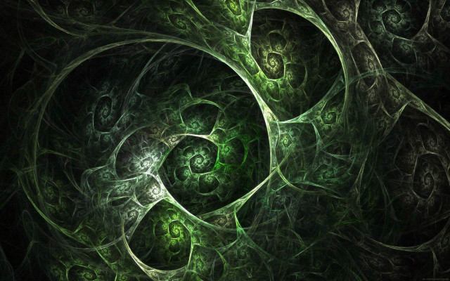 Green spiral design black background free wallpaper - medium preview image