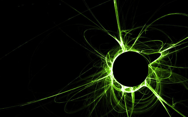 Blackhole green lines center glowing free wallpaper - medium preview image