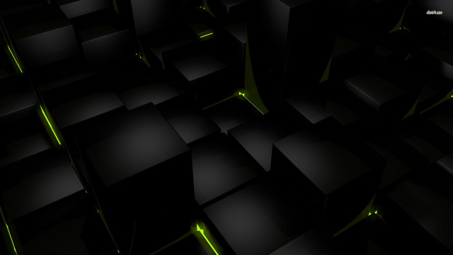 Black green cubes background green free wallpaper - medium preview image