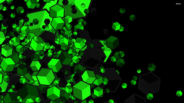 Black green cubes background white #2 free wallpaper - medium preview image