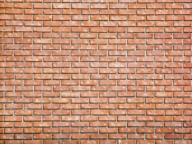 Red brick wall white clock #2 free wallpaper - medium preview image