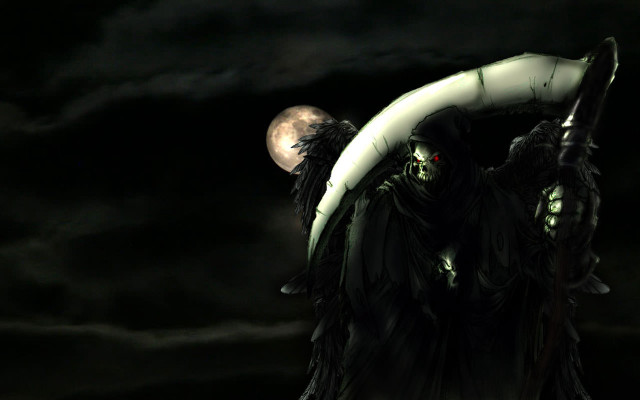 Creepy angel sculler dark night free wallpaper - medium preview image