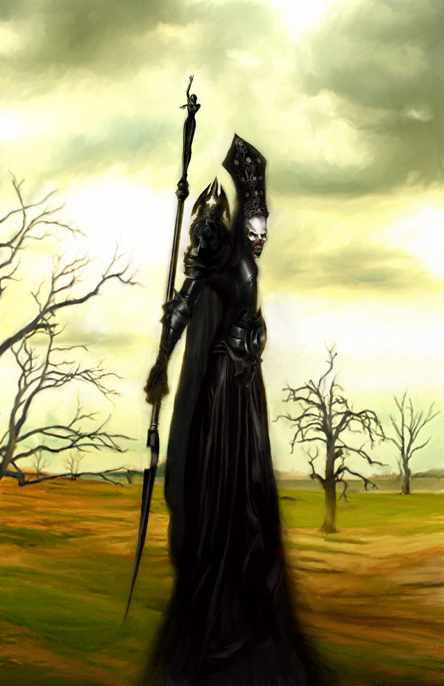 Woman black dress holding sceptacle free wallpaper - medium preview image
