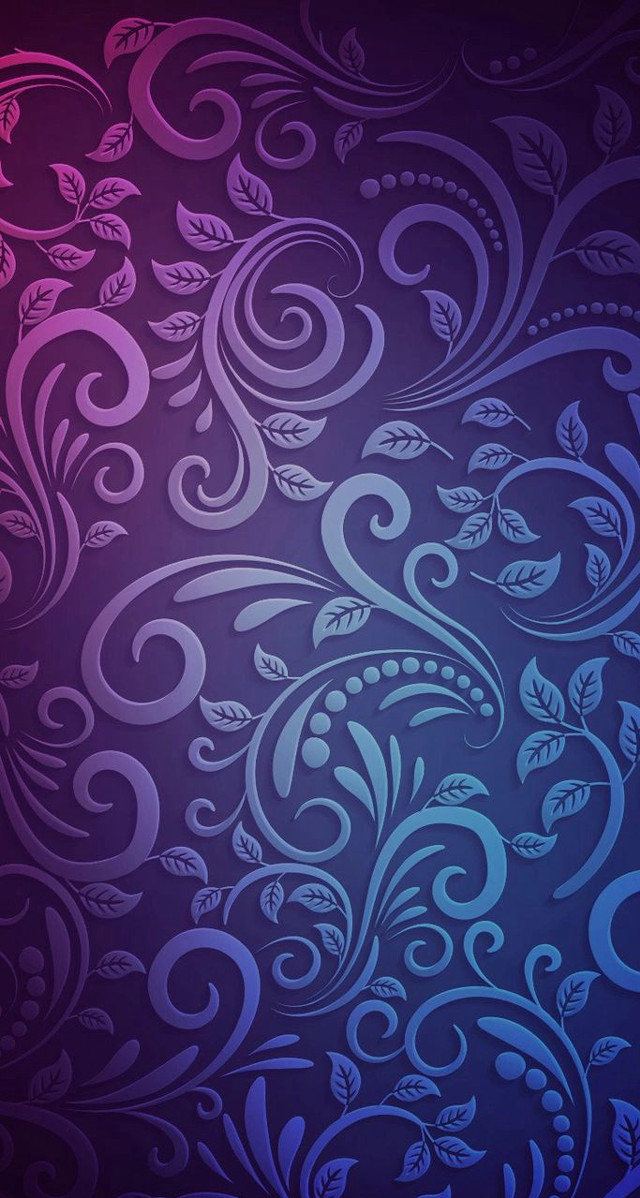 Blue pink background swirls leaves free wallpaper - medium preview image