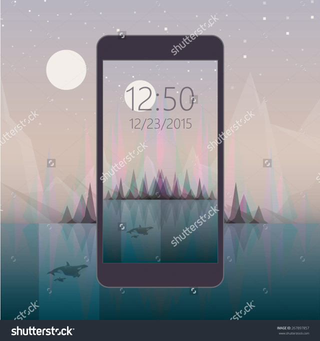 Smartphone moonlight night sky starry free wallpaper - medium preview image