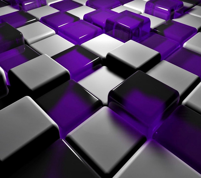 Purple black square pattern 3d free wallpaper - medium preview image