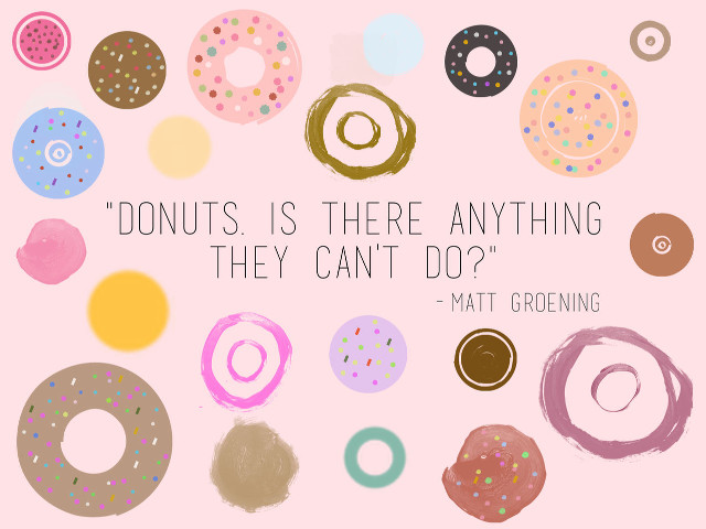 Matt groening donuts quote pink free wallpaper - medium preview image