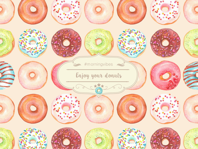 Donuts table sign enjoy your free wallpaper - medium preview image