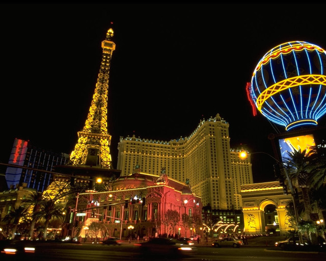 Eiffel tower las vegas neon free wallpaper - medium preview image