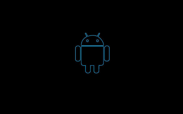 Blue line drawing robot black #2 free wallpaper - medium preview image