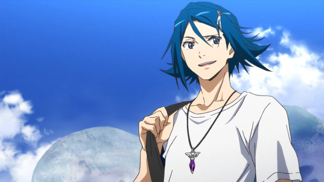 Blue hair man full moon free wallpaper - medium preview image