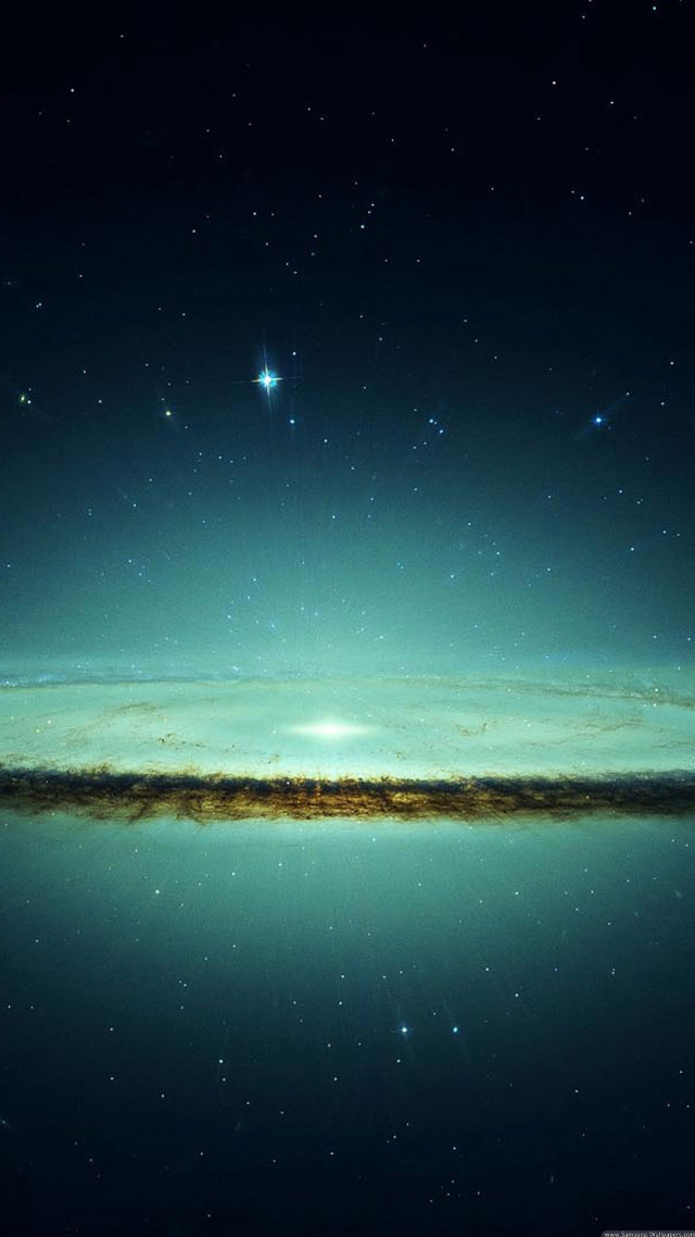 Galaxy bright green center stars free wallpaper - medium preview image