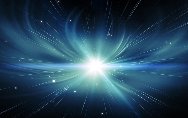 Blue star burst black background #5 free wallpaper - medium preview image