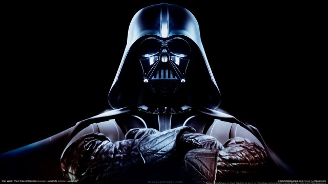 Darth vader dark background glowing free wallpaper - medium preview image