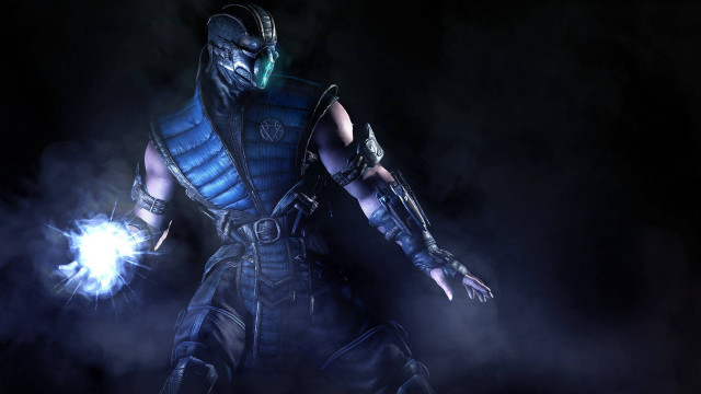 Man blue costume glowing ball free wallpaper - medium preview image