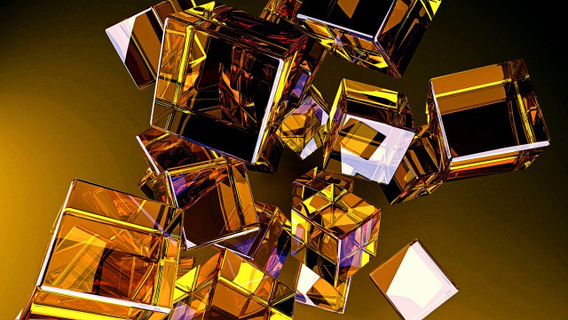 Cubes air yellow black background free wallpaper - medium preview image