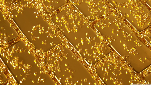 Gold tile gold flakes close free wallpaper - medium preview image