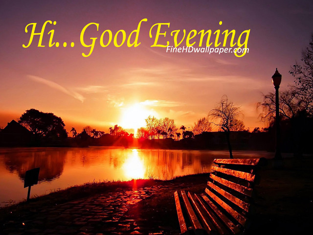 Bench lake sunset god evening free wallpaper - medium preview image