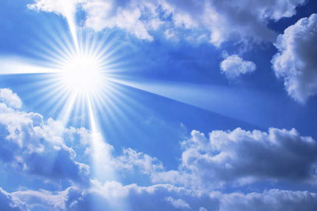 Sunshine clouds plane foreground flying free wallpaper - medium preview image
