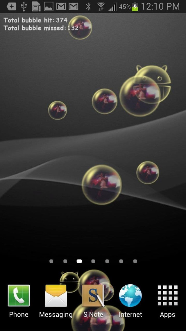 Cellphone bubbles holography android screenshot free wallpaper - medium preview image