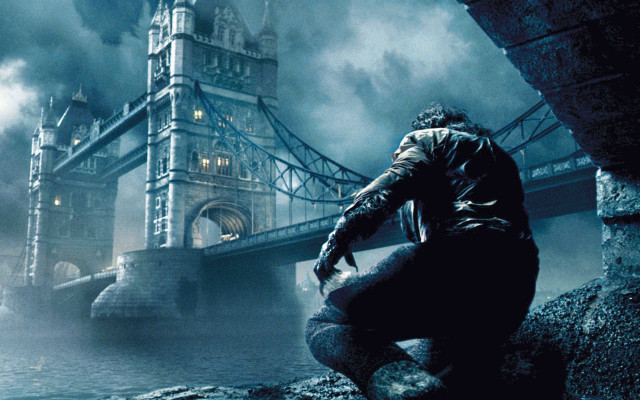 Man leather jacket bridge knife free wallpaper - medium preview image