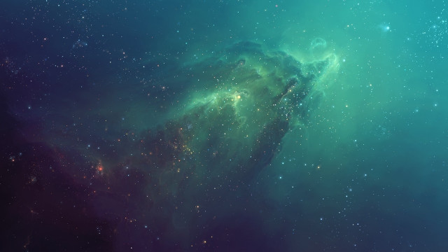 Star cluster blue sky green free wallpaper - medium preview image