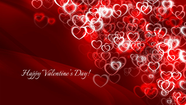 Red valentines day background hearts #2 free wallpaper - medium preview image