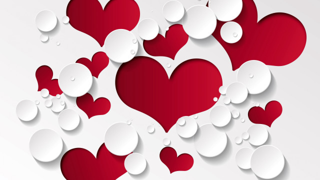 Floating hearts bubbles air colorful free wallpaper - medium preview image