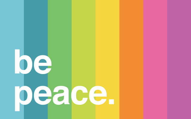 Rainbow colored background be peace free wallpaper - medium preview image