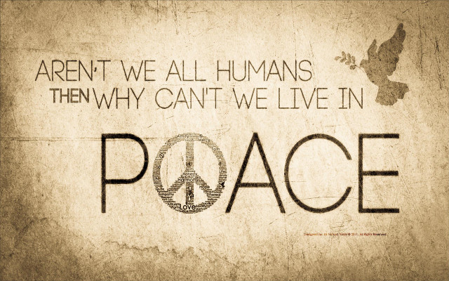 Peace sign bird flying quote free wallpaper - medium preview image