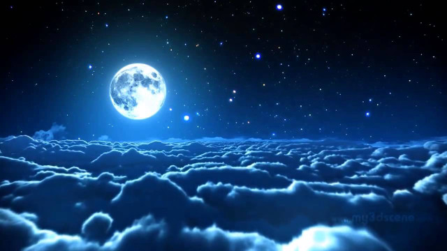 Full moon clouds night sky #5 free wallpaper - medium preview image