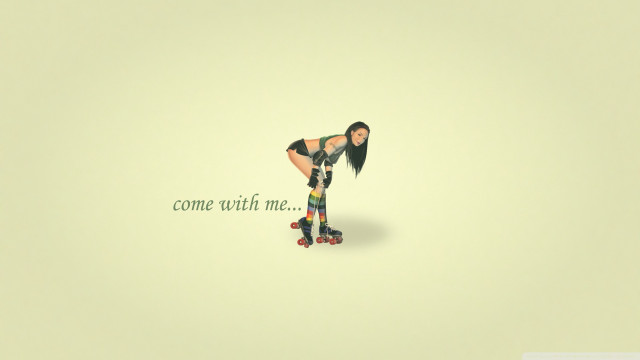 Woman skateboard street wall message free wallpaper - medium preview image