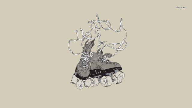 Roller skates deer head lets free wallpaper - medium preview image