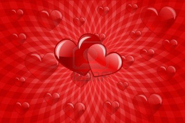 Red background hearts pattern love free wallpaper - medium preview image