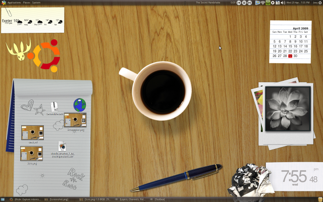 Desk coffee calendar pen paper free wallpaper - medium preview image