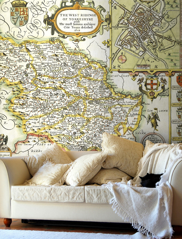 Couch pillows blanket map England free wallpaper - medium preview image