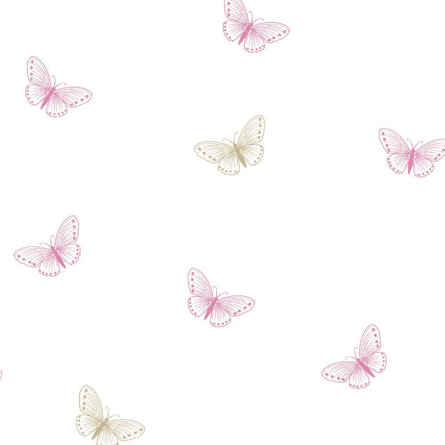 Pink butterflies flying white background free wallpaper - medium preview image