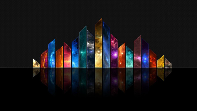 Colorful wallpaper black background building free wallpaper - medium preview image