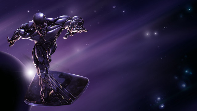 Futuristic man space planet purple free wallpaper - medium preview image
