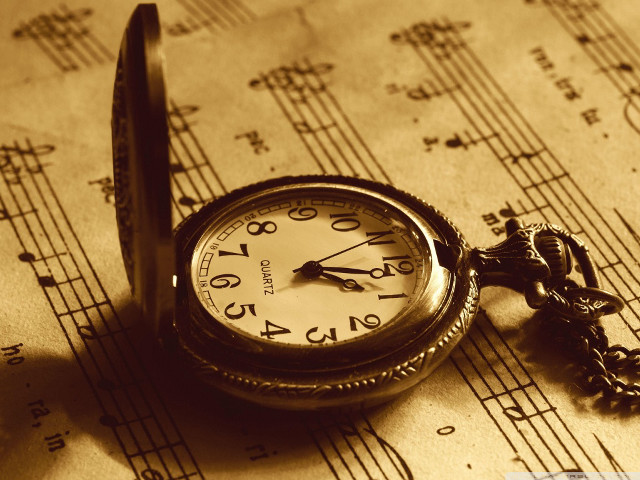Pocket watch sheet music background free wallpaper - medium preview image