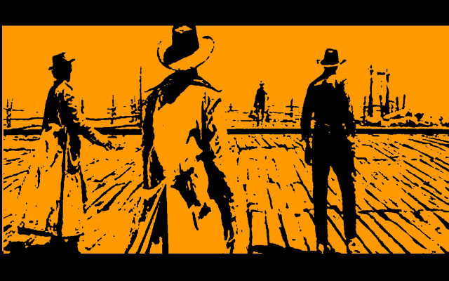 Men standing wooden floor yellow free wallpaper - medium preview image