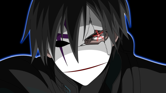Black haired man red eye free wallpaper - medium preview image