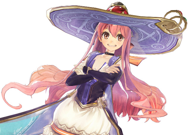 Purple hat witch long pink free wallpaper - medium preview image