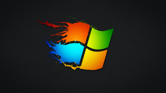 Colorful logo black background paint free wallpaper - medium preview image