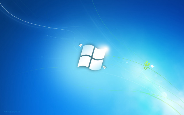 Blue window flower butterfly sky free wallpaper for desktop - medium preview image
