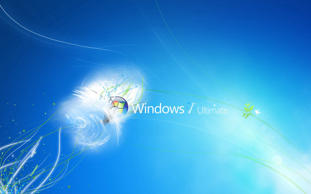 Blue sky dandelion windows ultimate free wallpaper - medium preview image
