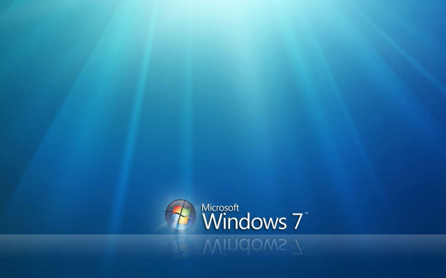 Blue desktop computer windows7 sunlight free wallpaper - medium preview image
