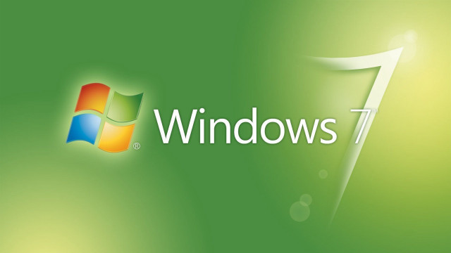 Green background windows 7 logo free wallpaper - medium preview image